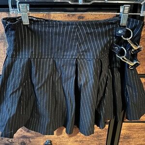 Vintage Lip Service gangsta pranksta pinstripe skirt